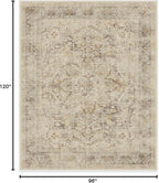 RUGGABLE Washable Vintage Area Rug – Sarrah Hazel 8x10, Stain-Resistant, Non-Slip – Large Machine Washable Rugs for Living Room, Bedroom, Hallway, Entryway & Office–with Standard Pad