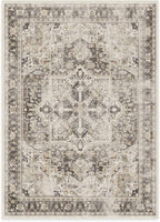 RUGGABLE Washable Vintage Area Rug – Kamran Hazel 5x7, Stain-Resistant, Non-Slip – Medium Machine Washable Rugs for Living Room, Bedroom, Hallway, Entryway & Office–with Standard Pad