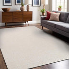 Easy Jute Rugs 9x12 White Color Living Room Indoor Outdoor Area Rug for Patio Farmhouse and Kitchen Rug High Traffic Easy to Clean Washable Solid Boho Woven Design Outside Carpet (9 x 12)