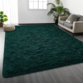 Large Shag Area Rugs 5 x 8, Plush Fuzzy Rugs for Living Room, Ultra Soft Fluffy Furry Rug for Bedroom, Indoor Carpet Nursery Rugs for Kids Room Home Decor, Deep Green