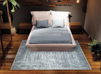 Bloom Rugs Caria Washable Non-Slip 9x12 Rug - Ivory/Black Geometric Area Rug for Living Room, Bedroom, Dining Room, and Kitchen - Exact Size: 9' x 12'