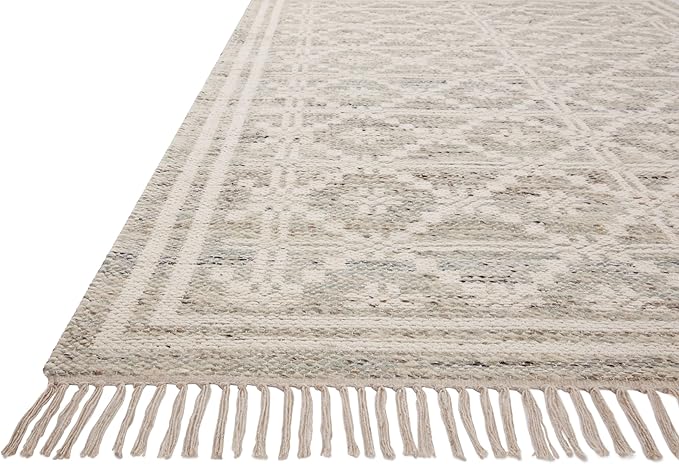 Loloi Angela Rose Rivers Collection RIV-02 Lagoon/Ivory 7'-9" x 9'-9" Reversible Area Rug