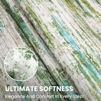 2x6 Modern Abstract Runner Rug for Hallway, Green Grey Multi Super Soft Hallway Decor Kitchen Rugs with Non-Slip, Non-Shedding Washable Rug for Entryway Bedroom Laundry Indoor