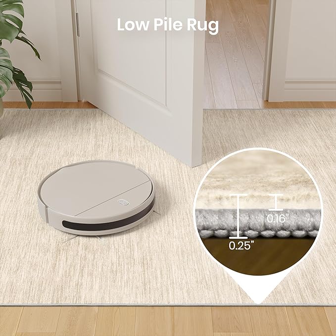 Valenrug Washable Rugs 8x10 - Non Slip 8x10 Area Rugs for Living Room, Stain Resistant Area Rugs for Bedroom, Foldable Machine Washable Area Rug(8'x10', Beige)