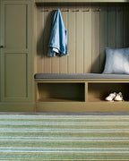 Dash & Albert Caravan Stripe Multi Machine Washable Rug, 8.5 X 11.5 Feet, Multicolored/Green Stripe Pattern