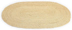 REDEARTH · Oval Area Rug - 2'x3' Braided Natural Jute with Non-Skid Backing - Handwoven Boho Rug for Bedroom, Kitchen, Living Room - Farmhouse Aesthetic Home Decor - Durable Handmade Rug