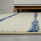 JONATHAN Y Williamsburg Minimalist Stripe Cream/Navy Indoor Area Rug, 4x6, Contemporary, Modern, Easy-Cleaning for Living Room, Bedroom, Kitchen, Pet Friendly, Non-Shedding (MOH201E-4)