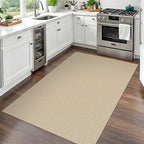 EARTHALL Washable Area Rug 3x5 Ft Non Slip Rugs for Entryway Braided Rubber Backed Throw Rugs Door Mat Indoor Outdoor Entrance Rug for Kitchen Foyer Front Door Living Room, Golden Beige/White