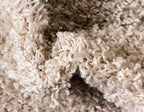 Unique Loom Davos Shag Collection Area Rug - Solid (3' 3" x 5' 3" Oval, Linen)