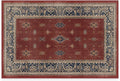 RUGGABLE Washable Vintage Area Rug – Verena Amber Red 2x3, Stain-Resistant, Non-Slip – Small Machine Washable Rugs for Living Room, Bedroom, Hallway, Entryway & Bathroom–with Standard Pad