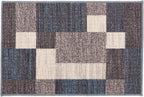 Rugshop Contemporary Blue Geometric Boxes Non-Slip Area Rug Non-Shedding for Living Room, Dining Room and Office, 20" x 30"