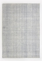 Hand-Tufted 100% Wool Pile Area Rug – Geometric Textured Grid Check Pattern – Thick and Durable Floor Carpet for Bedroom, Living Room, Kids Room, and Dining Area (Indigo Blue, 9' x 9')