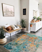 Lahome Modern Abstract Area Rug - 4x6 Colorful Rug for Bedroom Soft Washable Rugs for Living Room Dining Room Non Slip, Contemporary Indoor Carpet for Nursery Office Apartment Playroom Kitchen