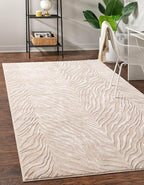 Unique Loom Finsbury Collection Area Rug - Meghan (6' x 9' Rectangle, Ivory Beige)