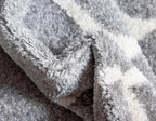 Rugs.com Lattice Frieze Collection Rug – 5' x 8' Oval Light Gray Medium Rug Perfect for Living Rooms, Large Dining Rooms, Open Floorplans