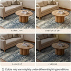 GENIMO Abstract Area Rug 5x7, Washable Modern Rug Non Slip, Low Pile Lightweight Soft Large Carpet for Living Room, Bedroom, Dining Room, Navy Blue