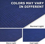 IOHOUZE Washable Runner Rug 2.6x12 Non Slip Extra Long Hallway Runner Entryway Runner Indoor, Kitchen Rugs Woven Cotton Floor Carpet for Hall Entrance Stair, Royal Blue/Navy