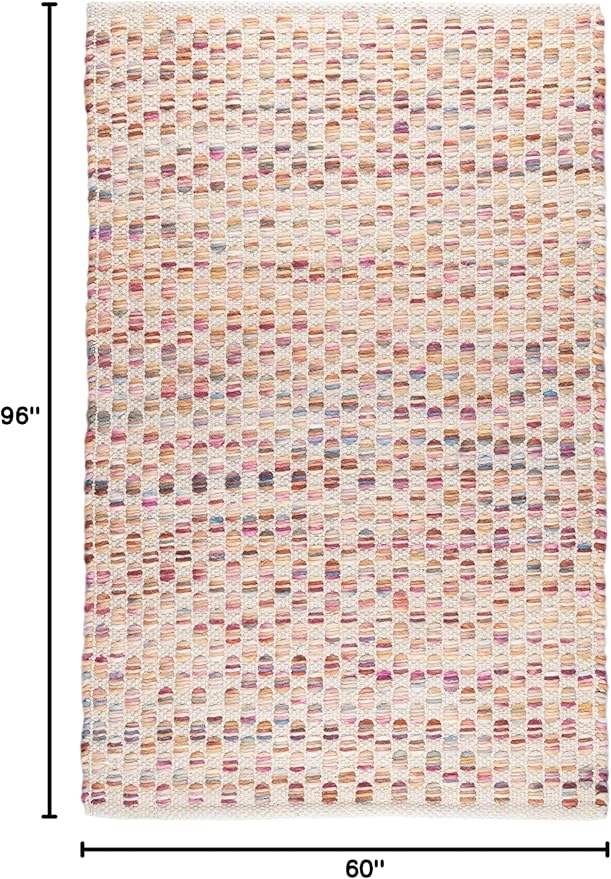 Dash and Albert Torrey Wool Area Rug - 5' x 8' Multicolor Geomatric Handwoven Accent Rug - Durable, Low Pile, Guest Room, Home Office, Dining Room - Premium Luxury Hotel Quality Soft Breathable