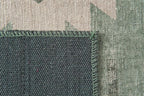 Revival Rugs Flam 8'x10' Zero-Shedding Area Rug for Living Room Bedroom - Oeko-TEX Certified, Low Pile, Spot Clean, Green