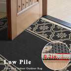 Moroccan Floral Easy Jute Rug 5x7 Outdoor Patio Rug Washable Area Rugs for Living Room Bedroom Non Slip Neutral Farmhouse Indoor Outdoor Carpet for Backyard Patio Office