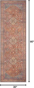 Loloi Loren Collection LQ-06 Red/Multi 2'-6" x 7'-6" Runner Rug