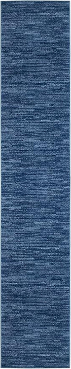 Nourison Home Nourison Essentials Navy Blue 2'2" x 14' Area Rug - Easy Clean, Non Shedding, Bed Room, Living Room, Dining Room, Kitchen (14' Runner)
