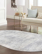 Unique Loom Finsbury Collection Area Rug - Sarah (7' 10" x 10' Oval, Gray/ Ivory)