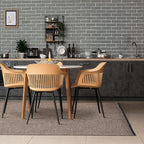 LUXE WEAVERS Modern Farmhouse Brown 6x9 Washable Area Rug, Anti-Slip Diamond Pattern Carpet