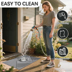 Front Door Mat 24''x35'', Non Slip Absorbent Muddy Dirt Resist Washable Low-Profile Indoor Doormat, Welcome Entryway Door Mats, Grey