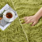 Large Shag Area Rugs 6 x 9, Plush Fuzzy Rugs for Living Room, Ultra Soft Fluffy Furry Rug for Bedroom, Indoor Carpet Nursery Rugs for Kids Room Home Decor, Green