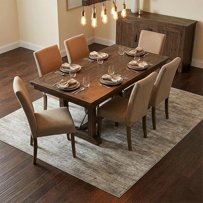 Garvee Solid Color Area Rugs 10x13 Large Living Room Rug with Rubber Backing, Stain Resistant Modern Rug Non Shedding Low Pile Soft Carpet, Foldable Thin Mats for Bedroom, Dining Room, Nursery, Camel