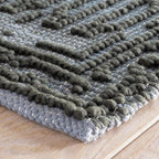 Dash and Albert Campbell Iron Handwoven Wool Rug, Runner-2.5 X 8 Feet, Neutral/Grey Geometric Pattern - Premium Luxury Hotel Quality Soft Breathable Hypoallergenic Machine Washable Easy Care All