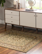 Unique Loom Versailles Collection Traditional Classic Medallion Floral Motif Area Rug (4' 0 x 4' 0 Square, Green/ Ivory)