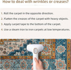 YJ.GWL Area Rugs for Living Room 6x9 Machine Washable Rugs, Non Slip Floral Vintage Rug Indoor Carpet, Stain Resistant Large Rug for Bedroom Dining Room, Brown Blue