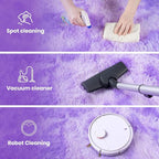 Zentavio Large Area Rugs for Living Room, 8x10 Fluffy Purple Rugs for Girls Room, Soft Shag Aesthetic Plush High Pile Throw Carpet for Bedroom Nursery Kids Room Dorm Room Tie-Dyed