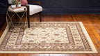 Unique Loom Voyage Collection Traditional Oriental Classic Intricate Design Area Rug (8' 0 x 8' 0 Square, Ivory/Gold)