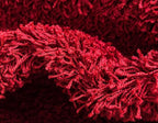 Unique Loom Solid Shag Collection Area Rug (8' x 11' Rectangle, Cherry Red)