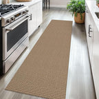 Braided Runner Rug 2x6 Ft Washable Runners for Hallways Non Slip Kitchen Runner Rug Cotton Entryway Runner Indoor, Woven Floor Carpet for Hall Kitchen Bedroom, Orange/Tan/Brown