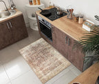 Keen Home Design 2x3 Rug - Machine Washable Entry Rug with Non-Slip Backing, Ideal for Enteryway, Kitchen, Bathroom, Laundry Room - Vintage, Easy Clean, Durable, Low Pile - (2' x 3')