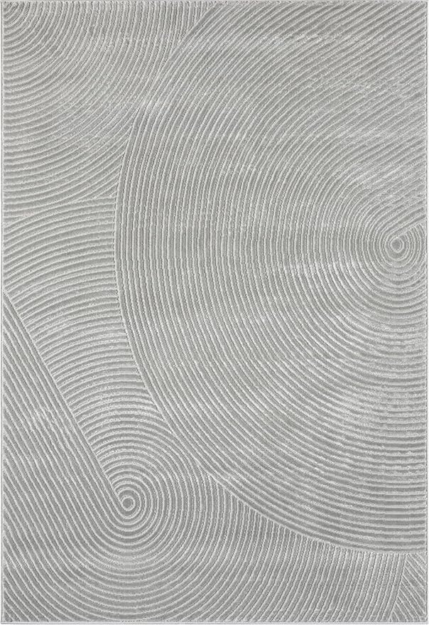 Abani Grey Area Rug for Living Room, Bedroom - Zen Reiki Pattern- 2 x 3 -Durable & Easy to Clean