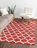Rugs.com Lattice Collection Rug – 3' x 5' Dark Terracotta Medium Rug Perfect for Entryways, Kitchens, Breakfast Nooks, Accent Pieces