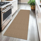 Braided Runner Rug 2x5 Ft Washable Runners for Hallways Non Slip Kitchen Runner Rug Cotton Entryway Runner Indoor, Woven Floor Carpet for Hall Kitchen Bedroom, Orange/Tan/Brown
