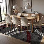 Rugshop Modern Wavy Circles Design Non-Shedding Area Rug, Carpet for Living Room, Dining Room, or Office,Grand Room,Open Spaces Red, 12' x 15'