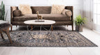 Unique Loom Taftan Collection Border Geometric Tribal Inspired Design Area Rug (4' 0 x 6' 0 Rectangular, Gray/ Black)