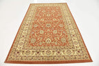 Unique Loom Voyage Collection Traditional Oriental Classic Intricate Design Area Rug (5' 0 x 8' 0 Rectangular, Terracotta/Ivory)