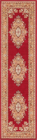 Unique Loom Reza Collection Traditional Persian Style Area Rug, 2 ft 7 in x 10 ft, Burgundy/Ivory