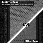 Zentavio Black Area Rugs for Living Room Bedroom 9x12 Large Men Room Carpet Fluffy Furry Shag Aesthetic Plush High Pile Floor Rug for Nursery Kids Room Dorm Home Decor