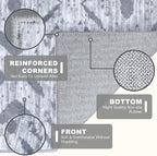 KILOCOCO Hallway Runner Rug 2.6'x14' Washable Printed Moroccan Runner Rugs Non Slip Entryway Rugs Soft Indoor Long Floor Rug for Bedroom Kitchen Living Room Geometric Boho Carpet Runners, Grey White