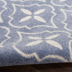 Nourison Home Nourison Essentials Blue Ivory 4' x 6' Area Rug - Easy Clean, Non Shedding, Bed Room, Living Room, Dining Room, Kitchen (4' x 6')