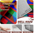 Geometric Large Area Rug - 7x10 Rug - Colorful Abstract Modern Funky Rugs for Living Room Non Slip Low Pile Machine Washable Area Rugs, Geometric Carpets Home Decor & Gifts